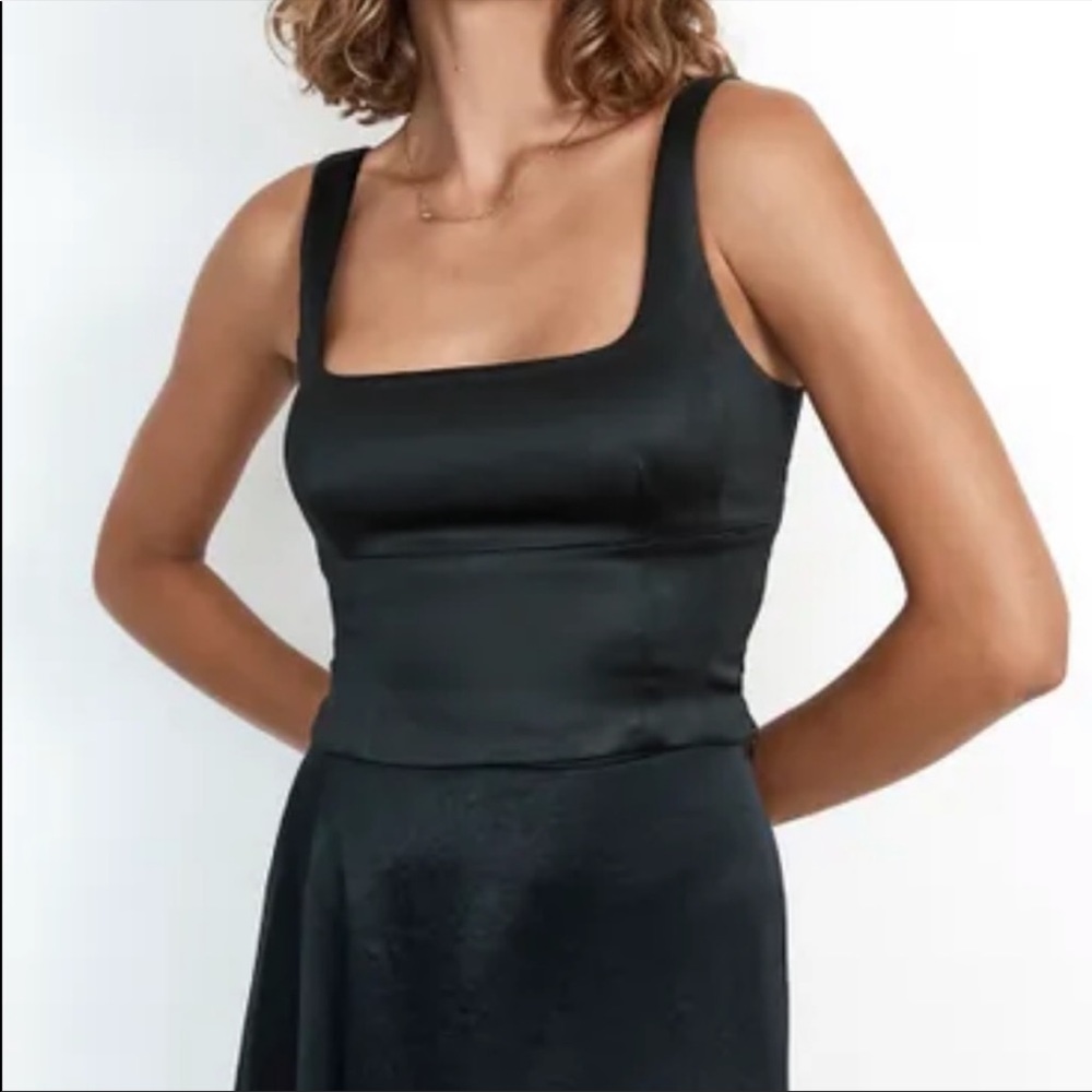 Wilfred Black Satin Bustier